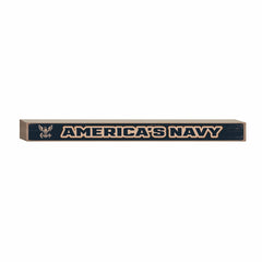 US Navy Engraved Wood Sign, 1.5" x 18"