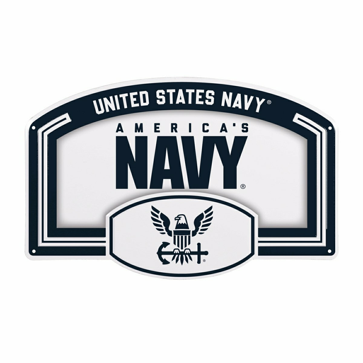 US Navy USA Stamped Steel Wall Sign, 11" x 17"