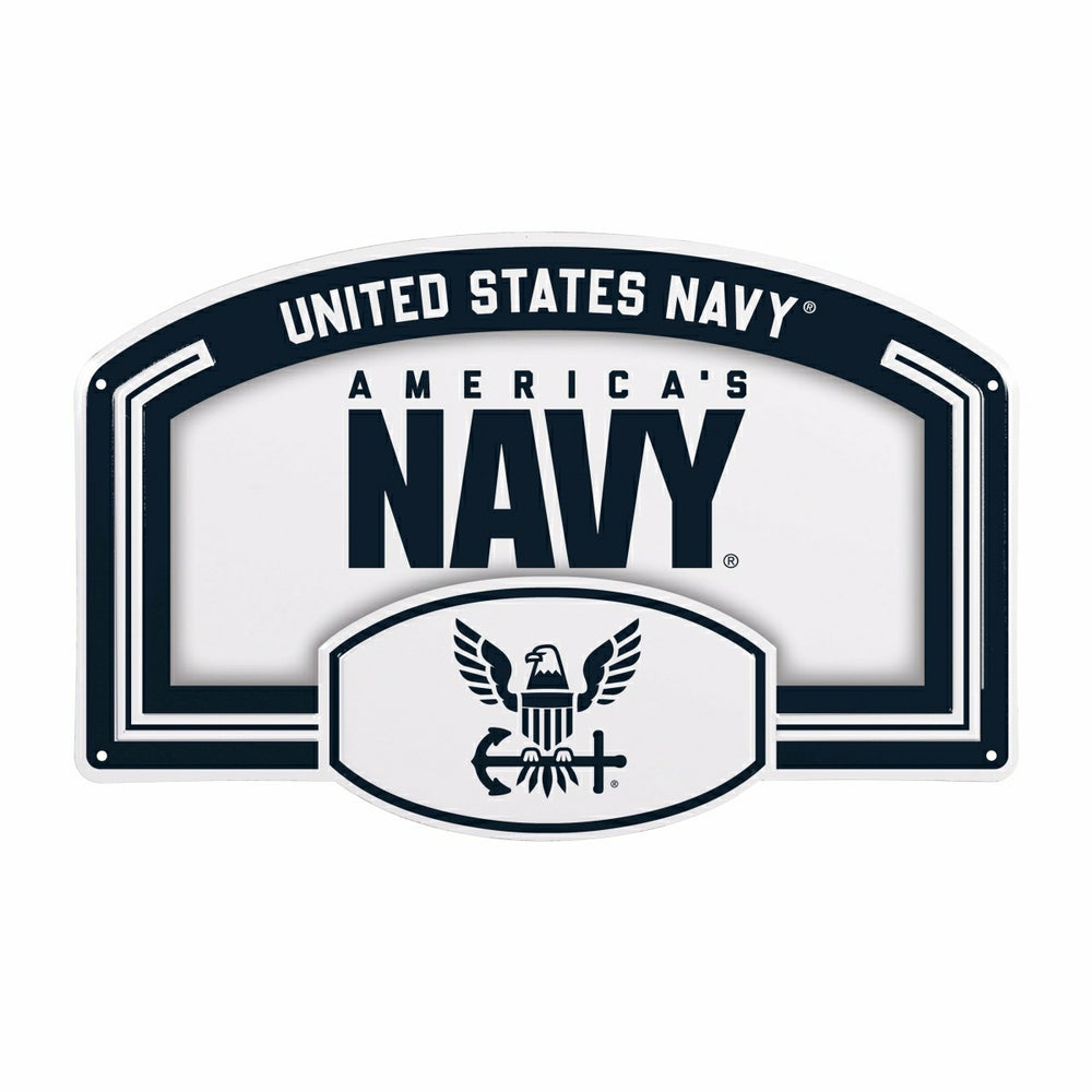 US Navy USA Stamped Steel Wall Sign, 11" x 17"