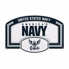 US Navy USA Stamped Steel Wall Sign, 11" x 17"