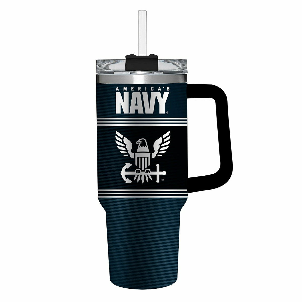 40oz Stainless Steel Canyon Cup w/ Straw, US Navy