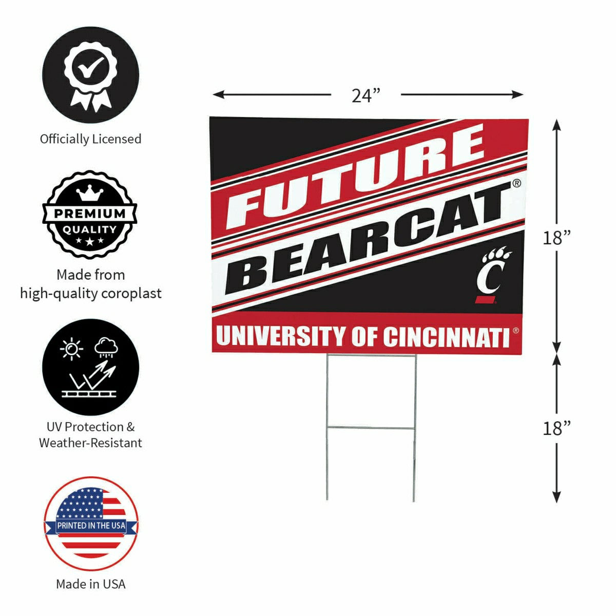 University of Cincinnati Coroplast Yard Sign, Future Student