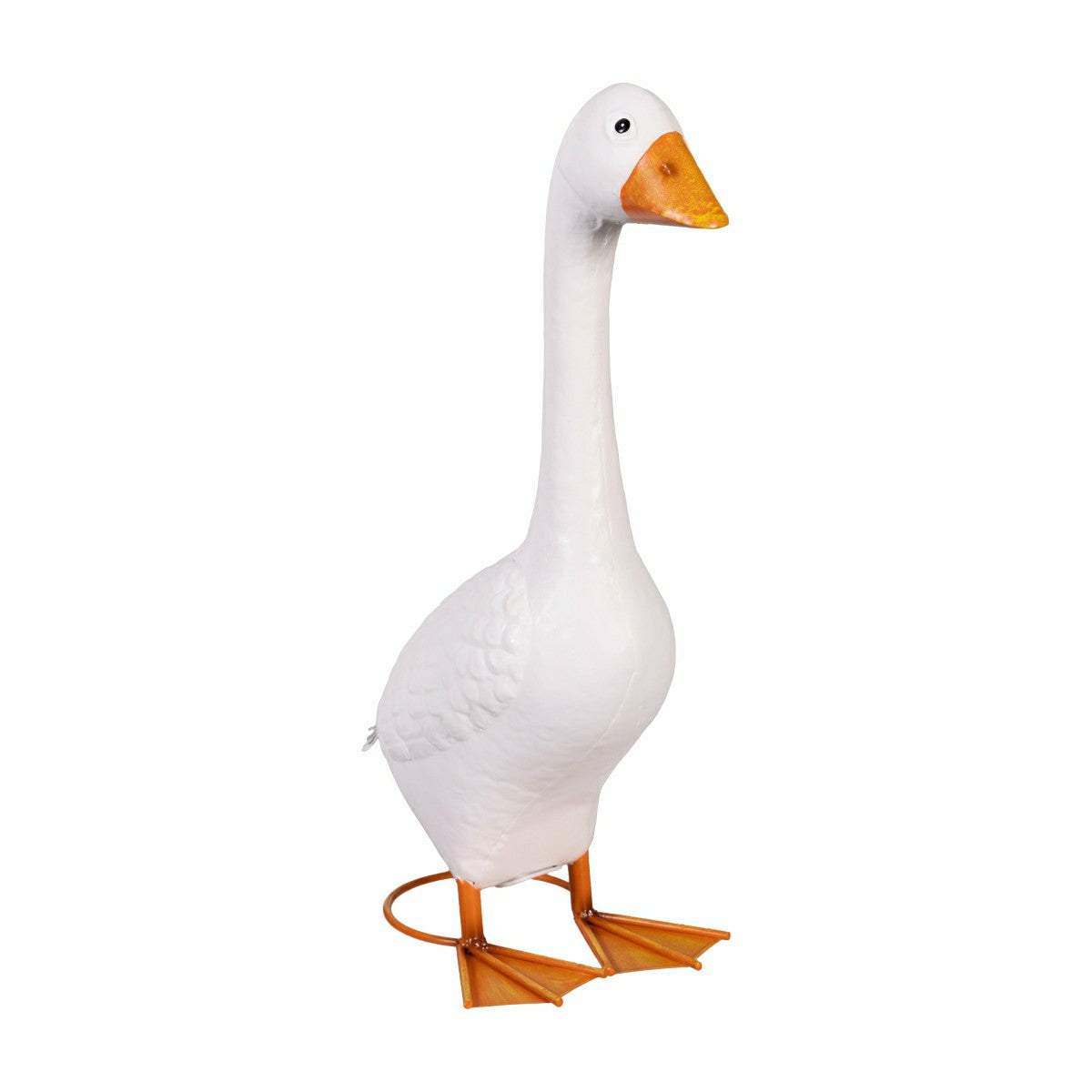 Metal Porch Goose Statue, 21"H
