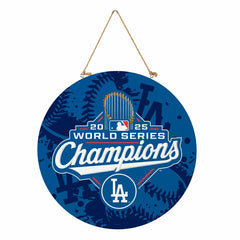 Los Angeles Dodgers, World Series 2025 Round Door Decor with Hanging R
