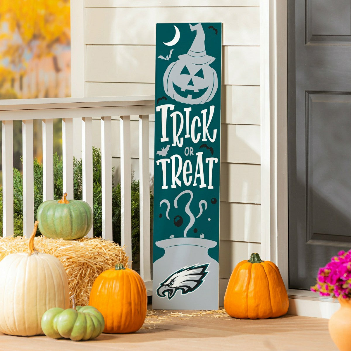 47" Double Sided Leaner, Philadelphia Eagles, Halloween