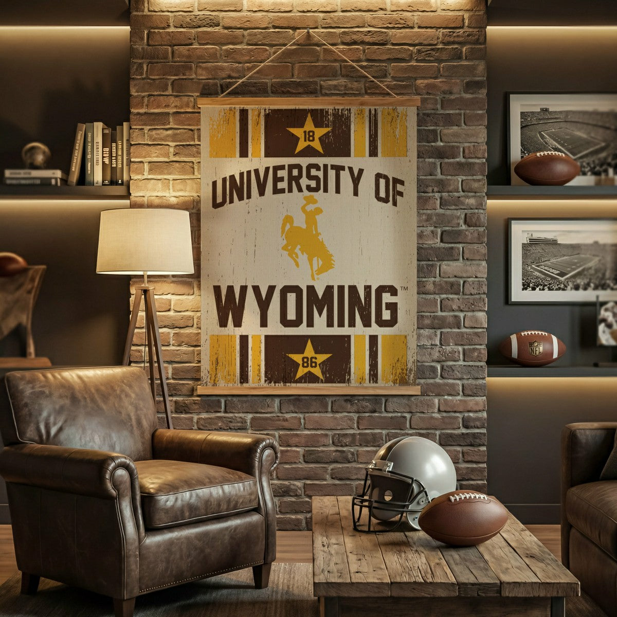 University of Wyoming, Canvas Wall Tapestry, Large, 54x36