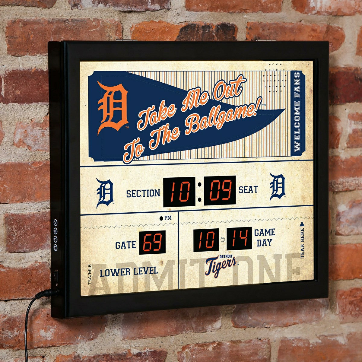 Scoreboard Wall Clock, Detroit Tigers