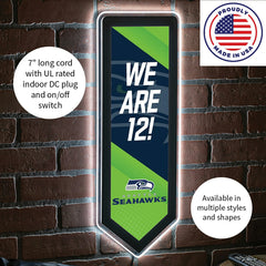LED Wall Decor, Pennant, Seattle Seahawks