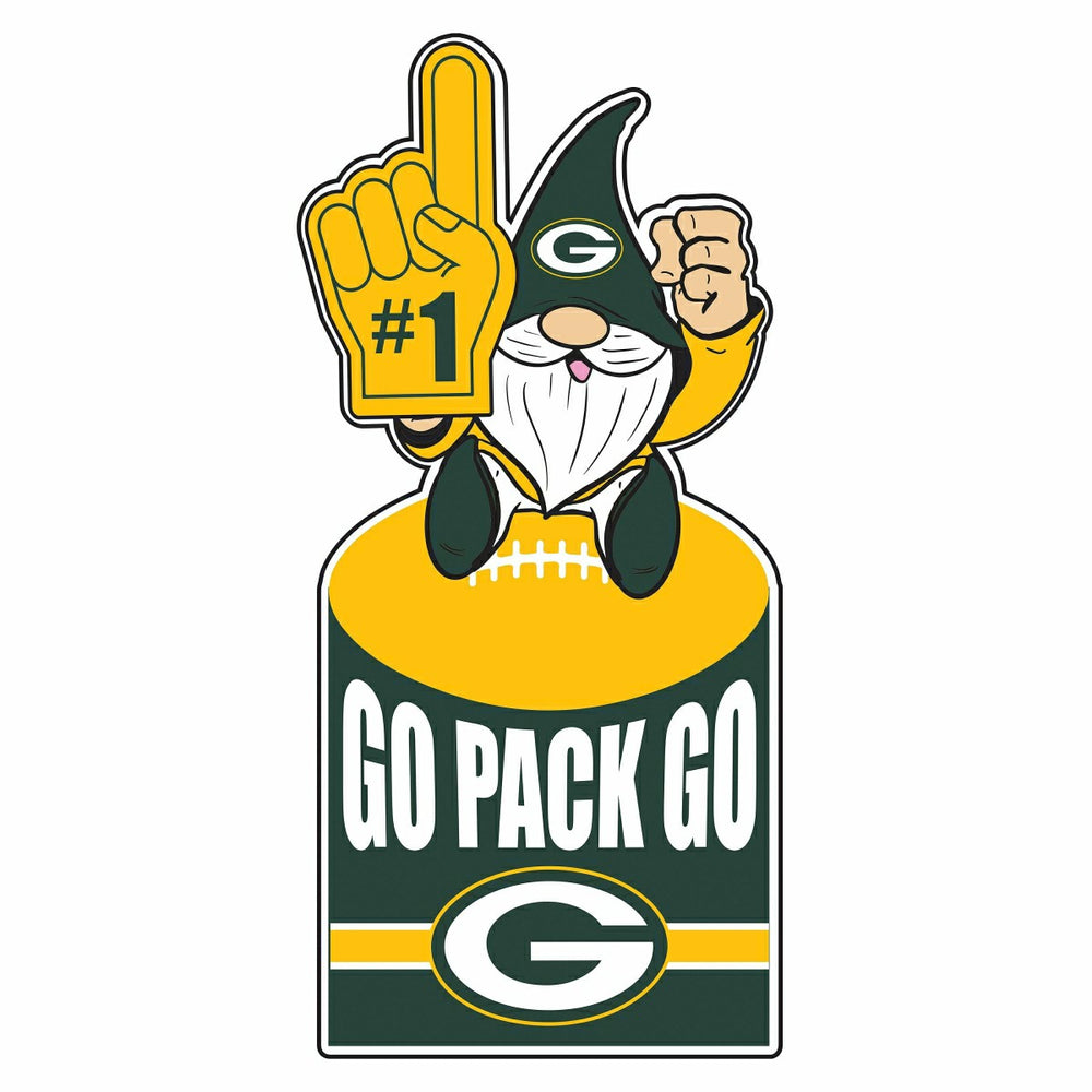 Green Bay Packers Gnome Metal Sign 10"L x 30"H