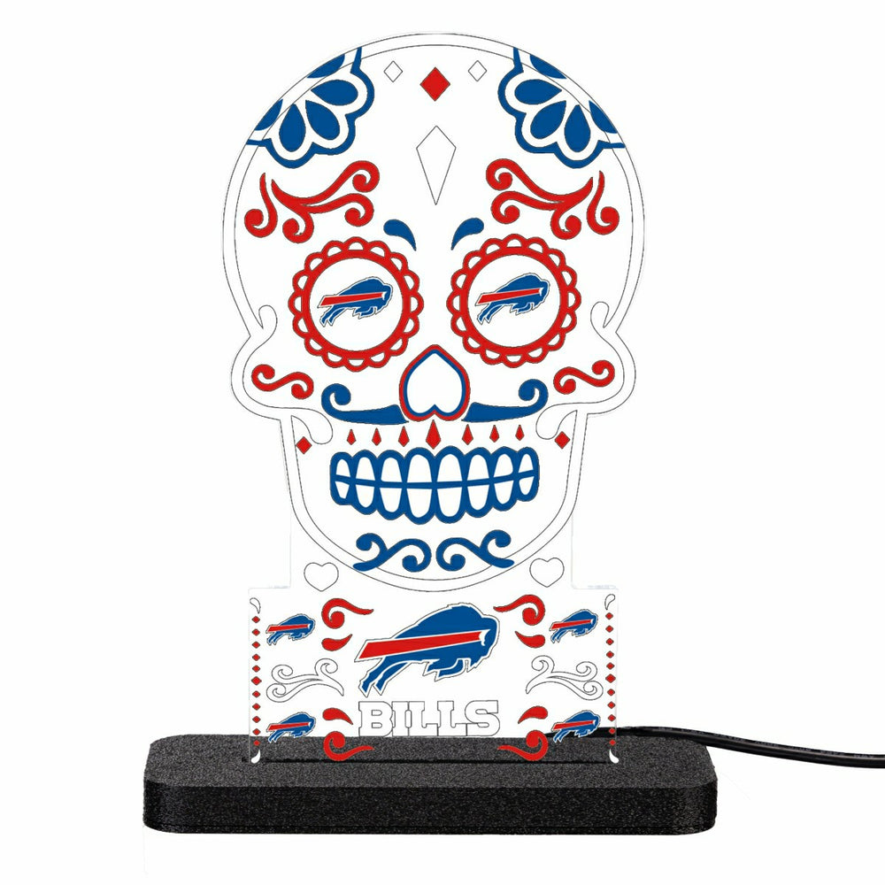 Buffalo Bills NFL Football Sugar Skull Desklite LED Décor