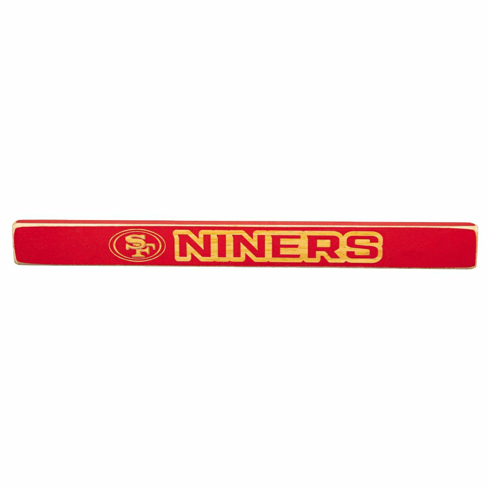 San Francisco 49ers Engraved Wood Sign, 49ers 1.5" x 18"