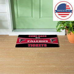 28" x 16" PVC Trapper Mat, Come Back with Tickets, Atlanta Falcons
