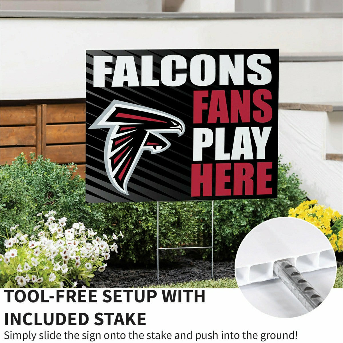 Atlanta Falcons Coroplast Yard Sign "Fans Play Here"