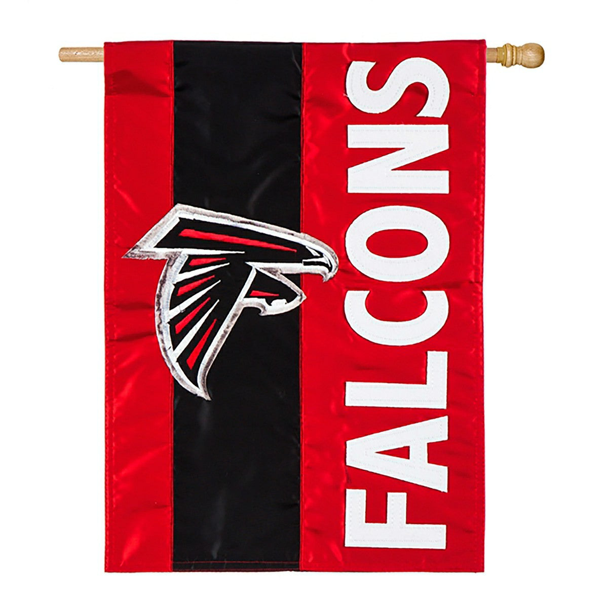 Double-Sided Embellished NFL Team Pride Applique House Flag, Atlanta F