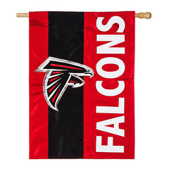 Double-Sided Embellished NFL Team Pride Applique House Flag, Atlanta F