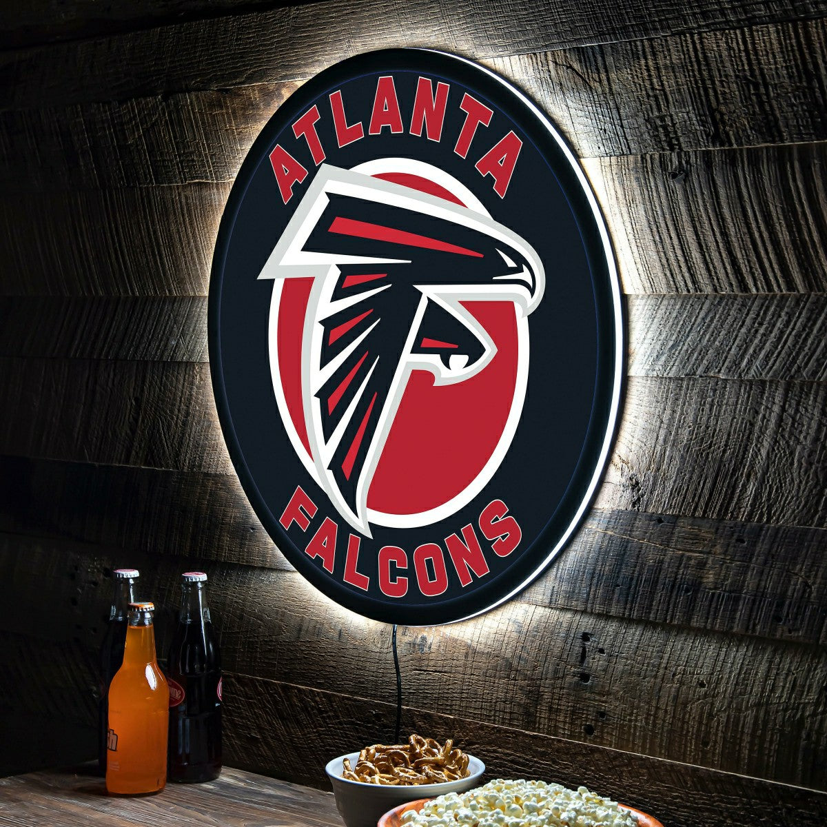 LED Wall Decor, Round, Atlanta Falcons