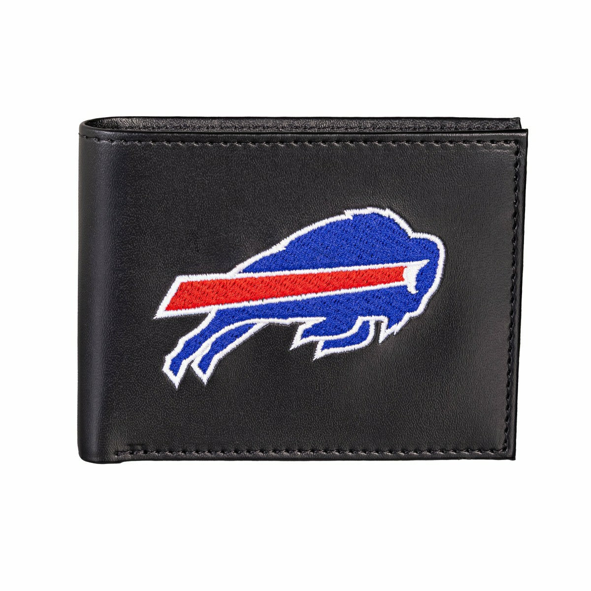 Buffalo Bills Black Bi-Fold Embroidered Wallet w/ RFID Blocking