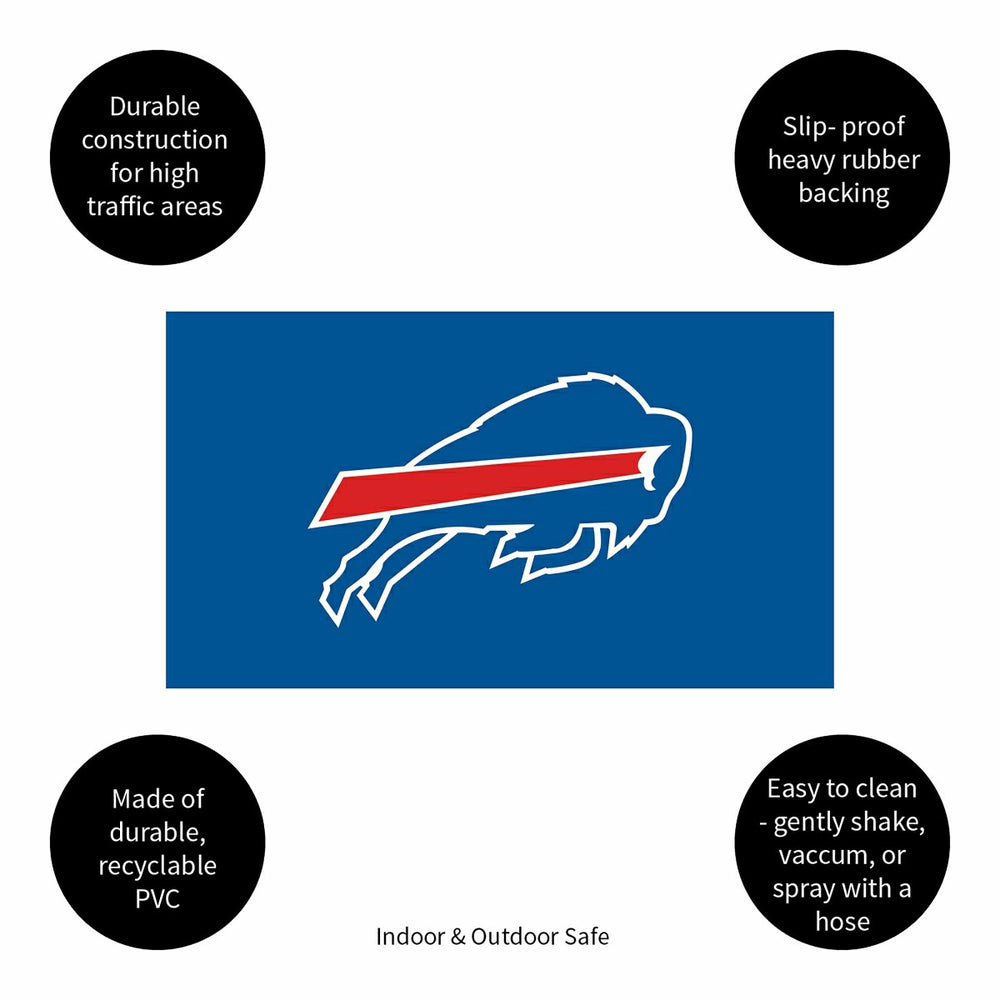 Full Color PVC Mat, 16" x 28", Buffalo Bills