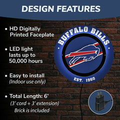 Buffalo Bills, Metal Lite, Round
