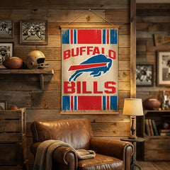 Buffalo Bills, Canvas Wall Tapestry, Medium, 36x24