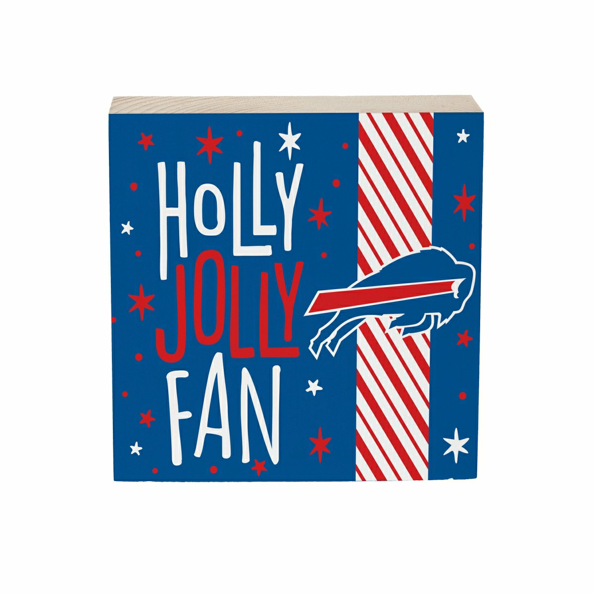 Buffalo Bills Block, Holiday, 6x6