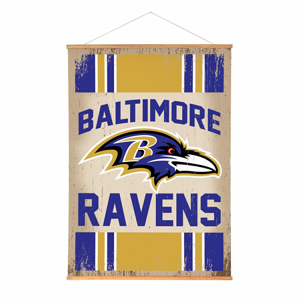 Baltimore Ravens, Canvas Wall Tapestry, Large, 54x36