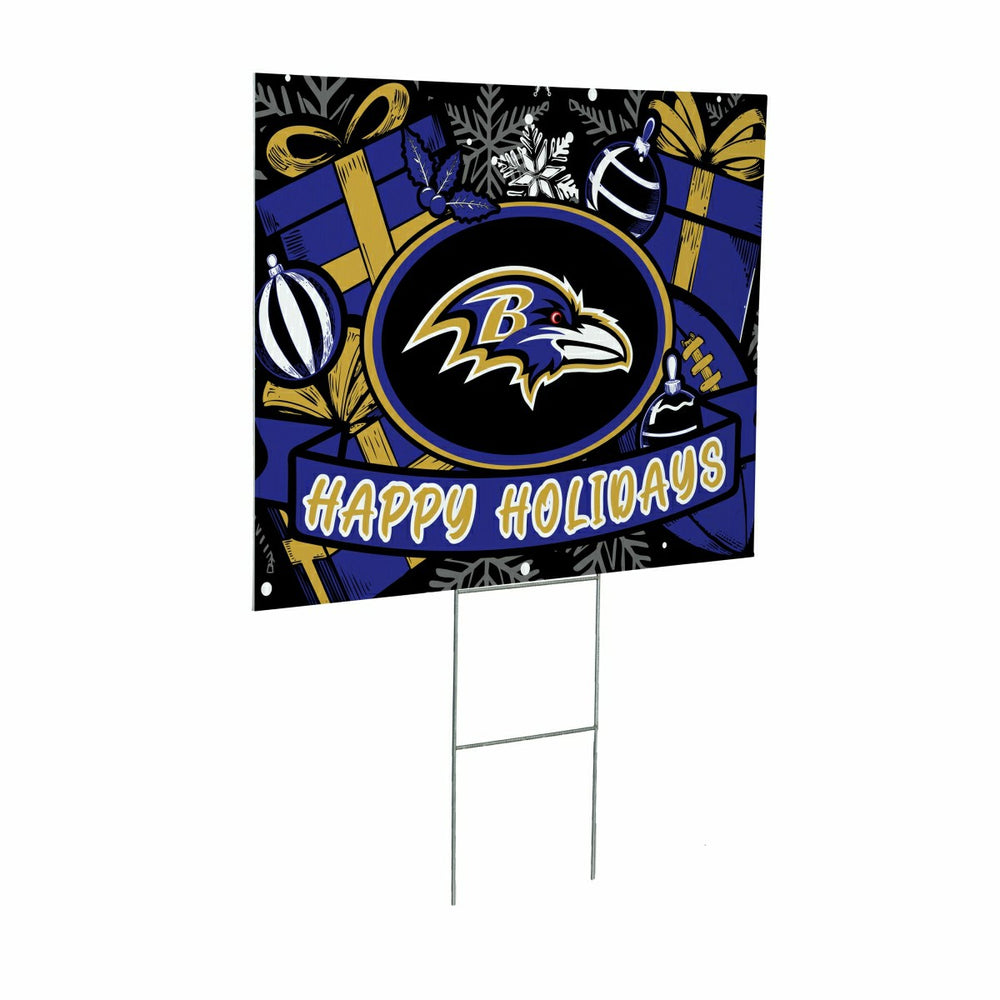 Baltimore Ravens Yard Sign, Holiday