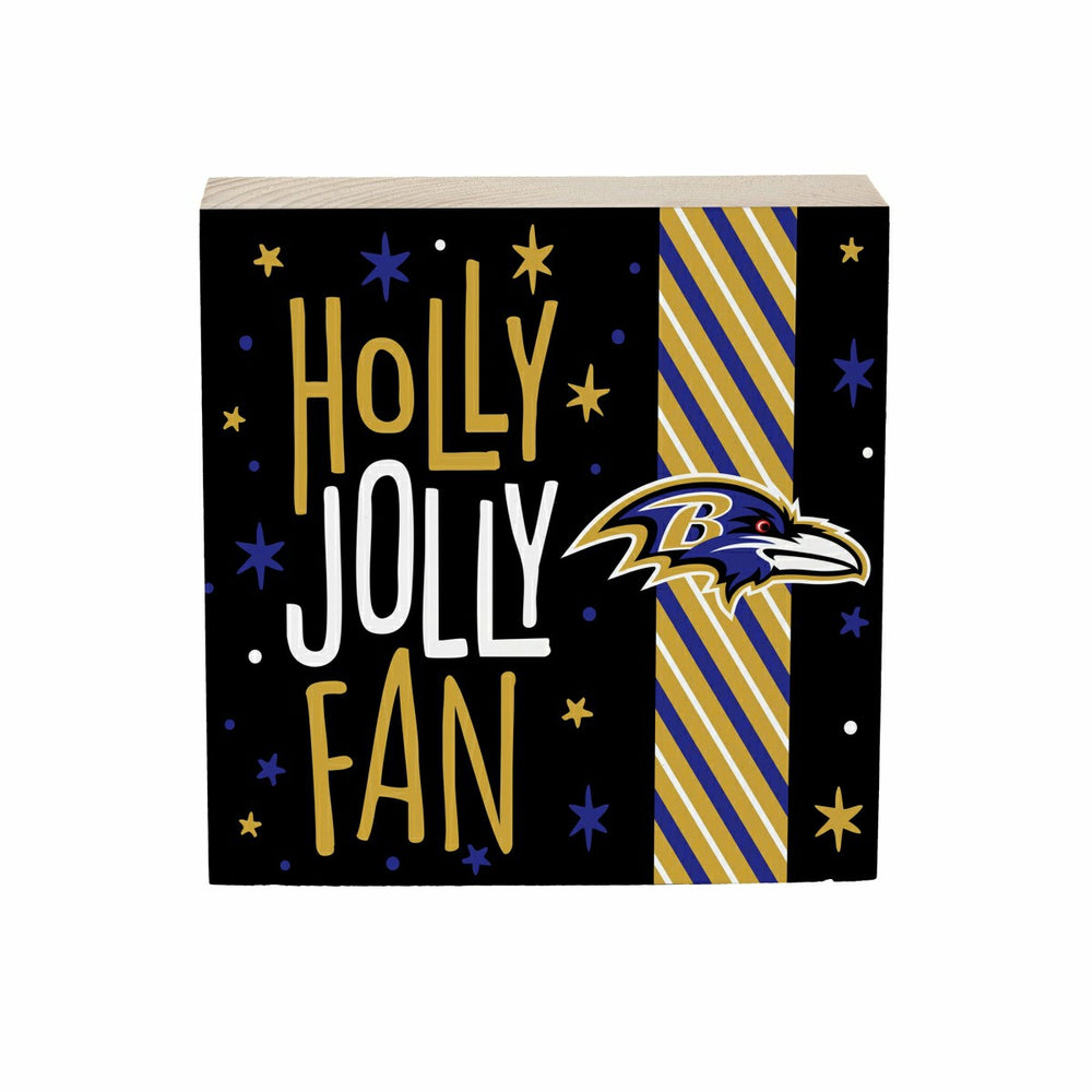 Baltimore Ravens Block, Holiday, 6x6