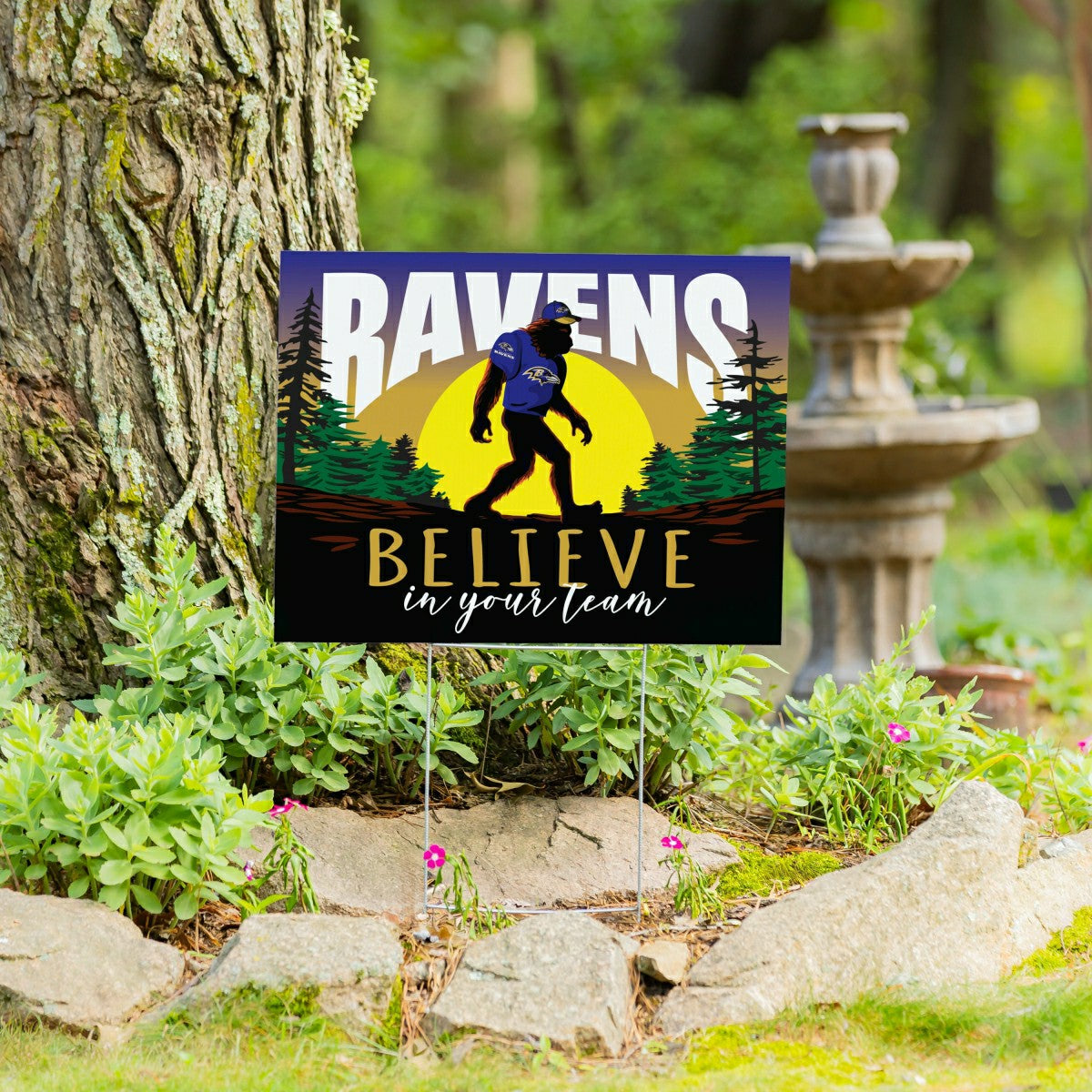 Baltimore Ravens Yard Sign, Bigfoot