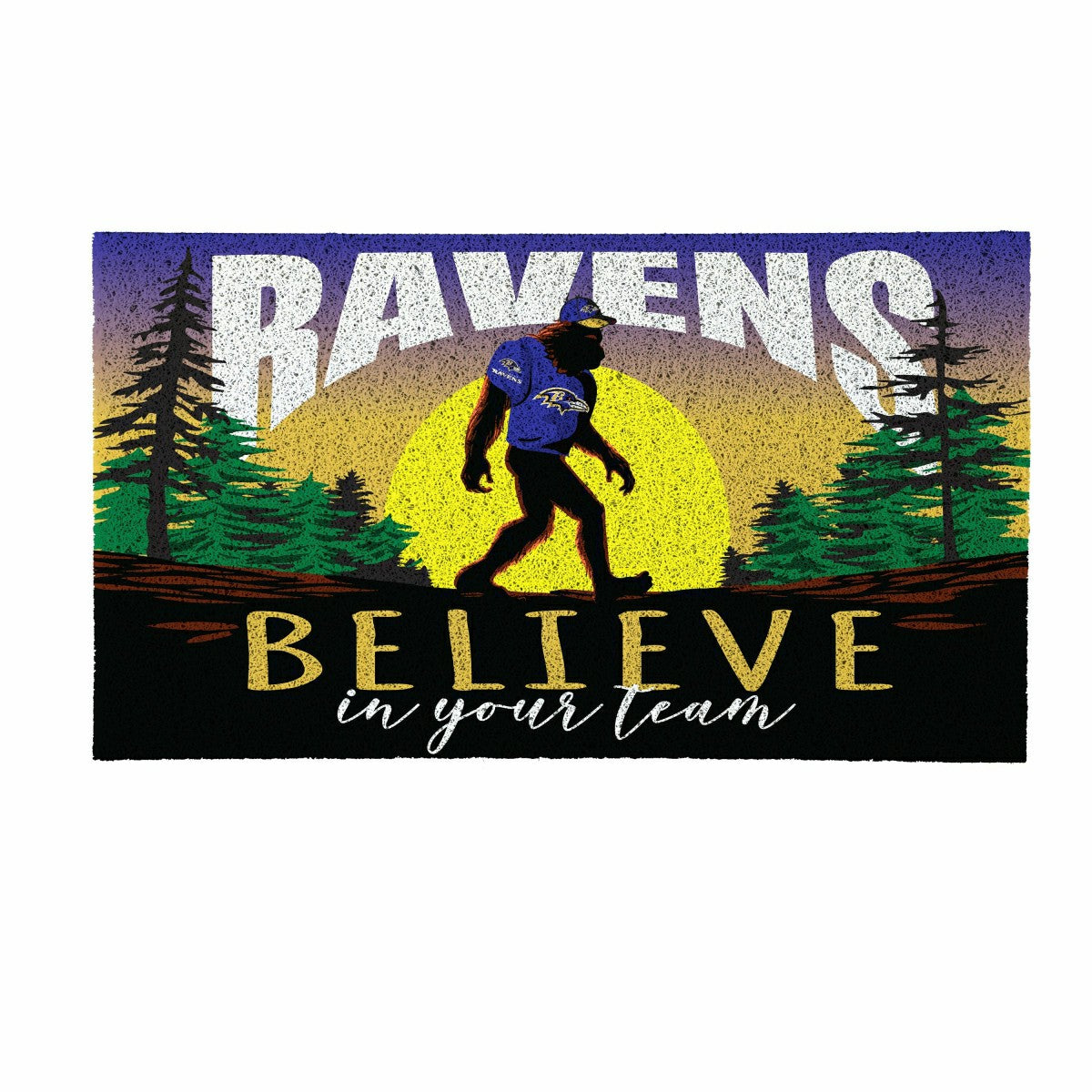 Baltimore Ravens Bigfoot PVC Mat, 28"x16"