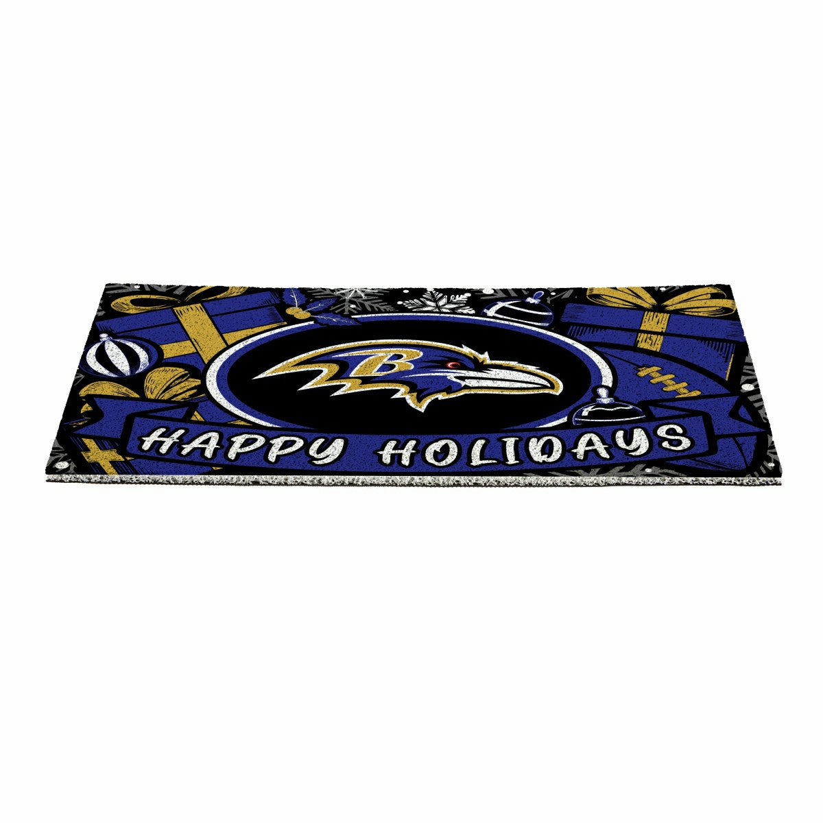 Baltimore Ravens Holiday PVC Mat, 28"x16"