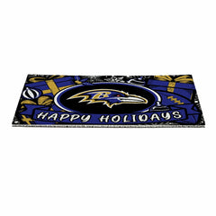 Baltimore Ravens Holiday PVC Mat, 28"x16"