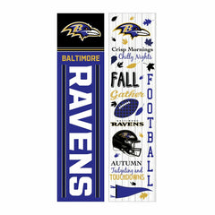 46" Double Sided Leaner, Baltimore Ravens, Fall Seasonal