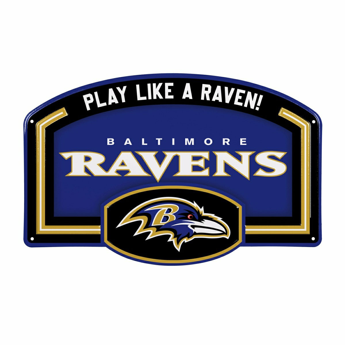 Baltimore Ravens USA Embossed Steel Wall Sign, 11" x 17"