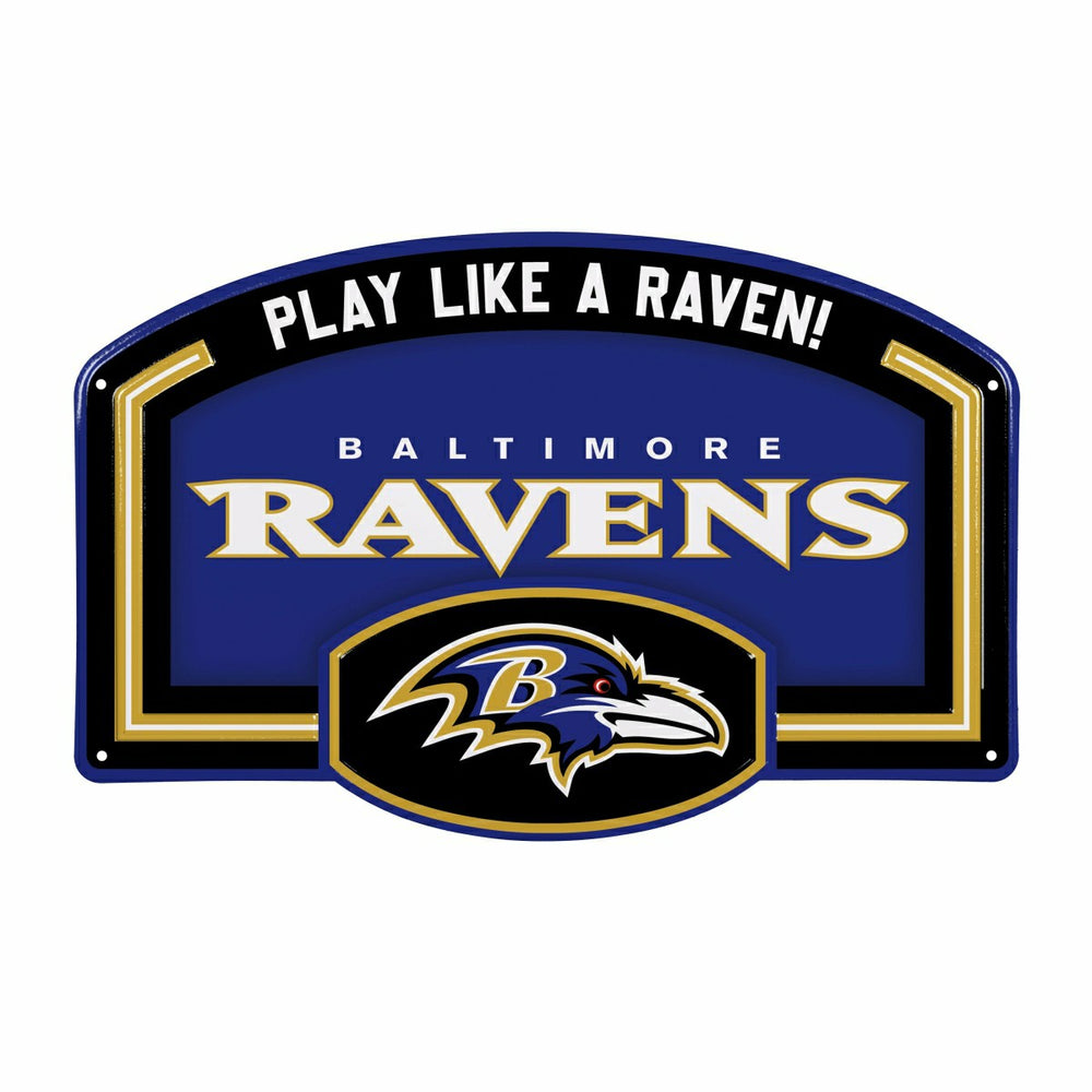 Baltimore Ravens USA Embossed Steel Wall Sign, 11" x 17"