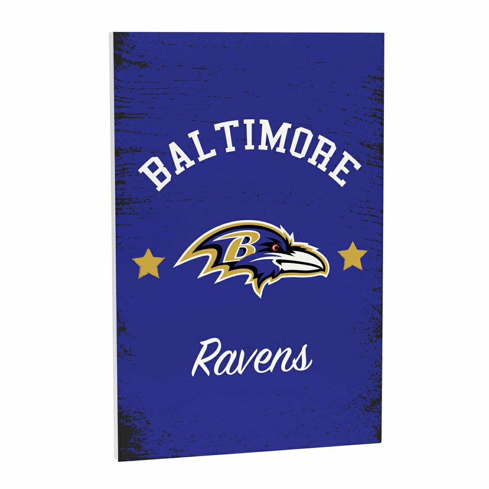 Baltimore Ravens Wood Wall Sign, 16x24