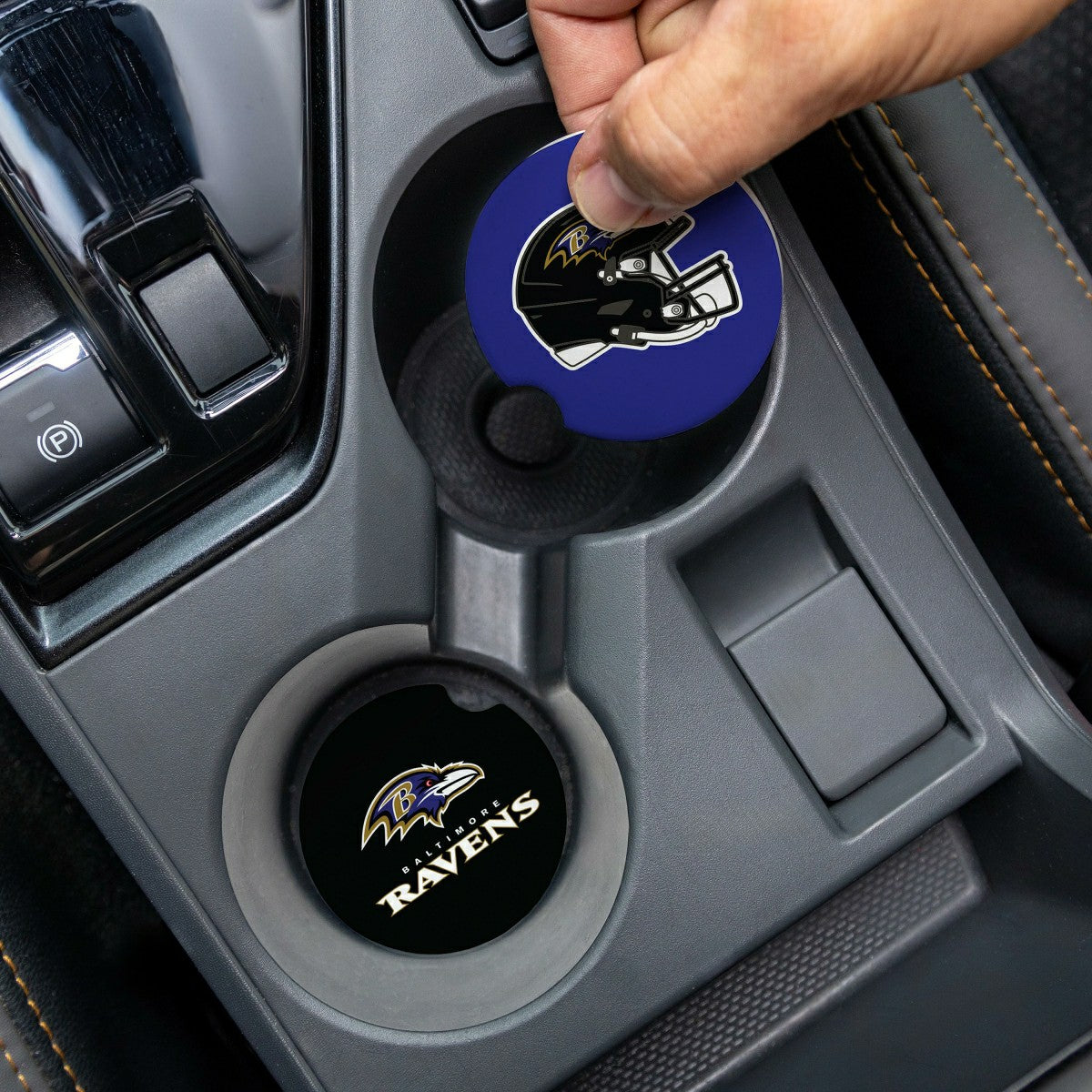 Baltimore Ravens Car Coaster Set, 2pc