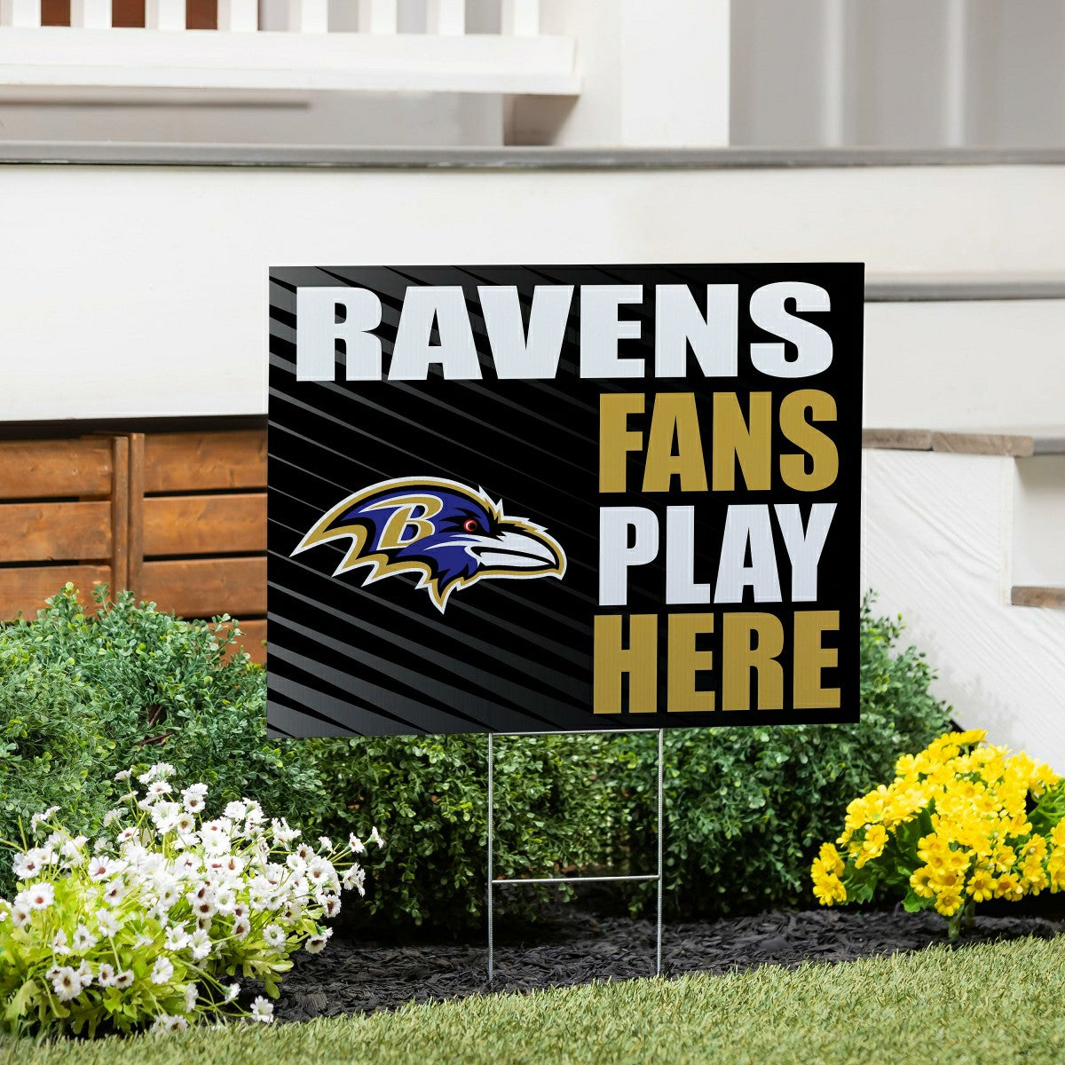 Baltimore Ravens Coroplast Yard Sign "Fans Play Here"