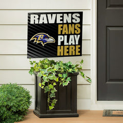 Baltimore Ravens Coroplast Yard Sign "Fans Play Here"