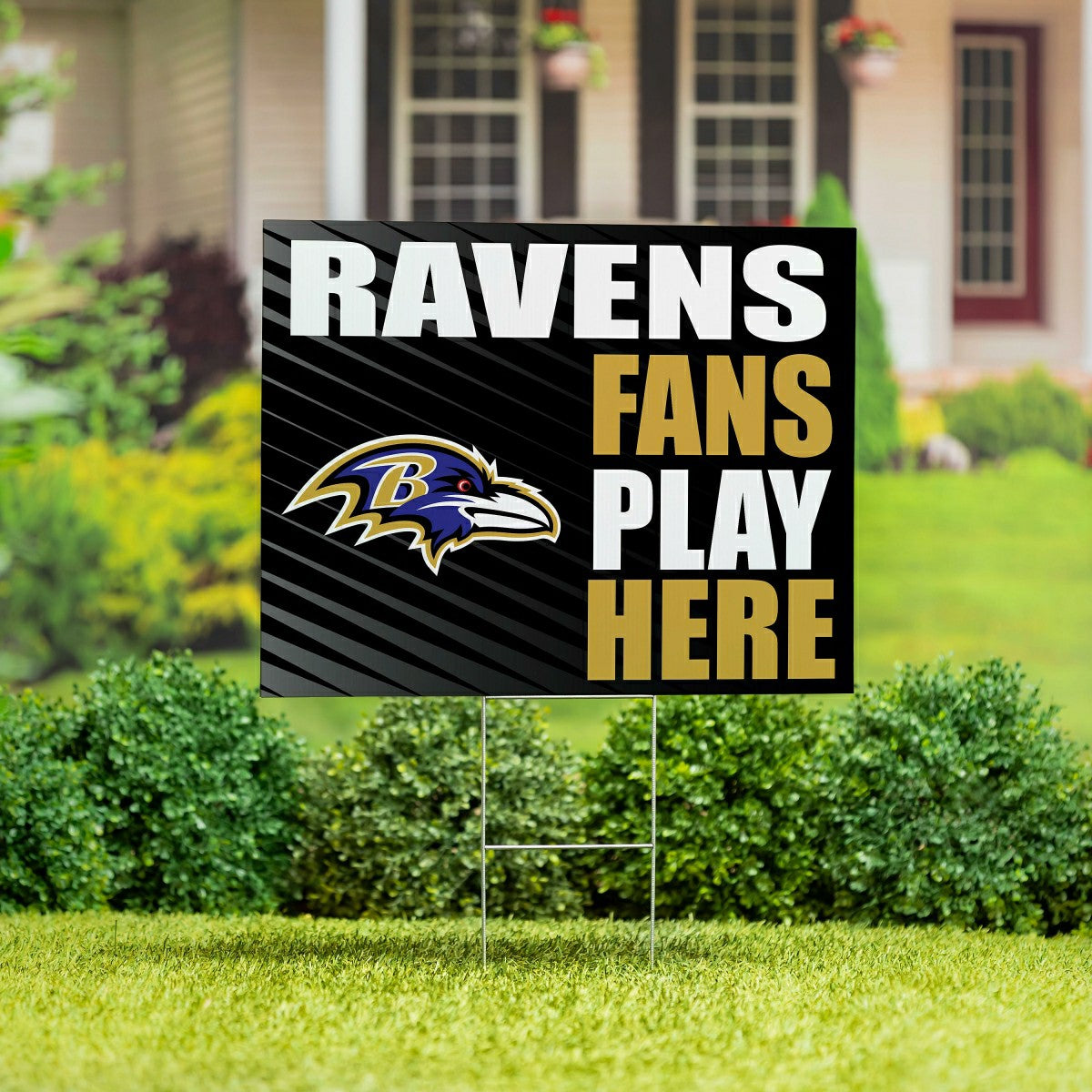 Baltimore Ravens Coroplast Yard Sign "Fans Play Here"