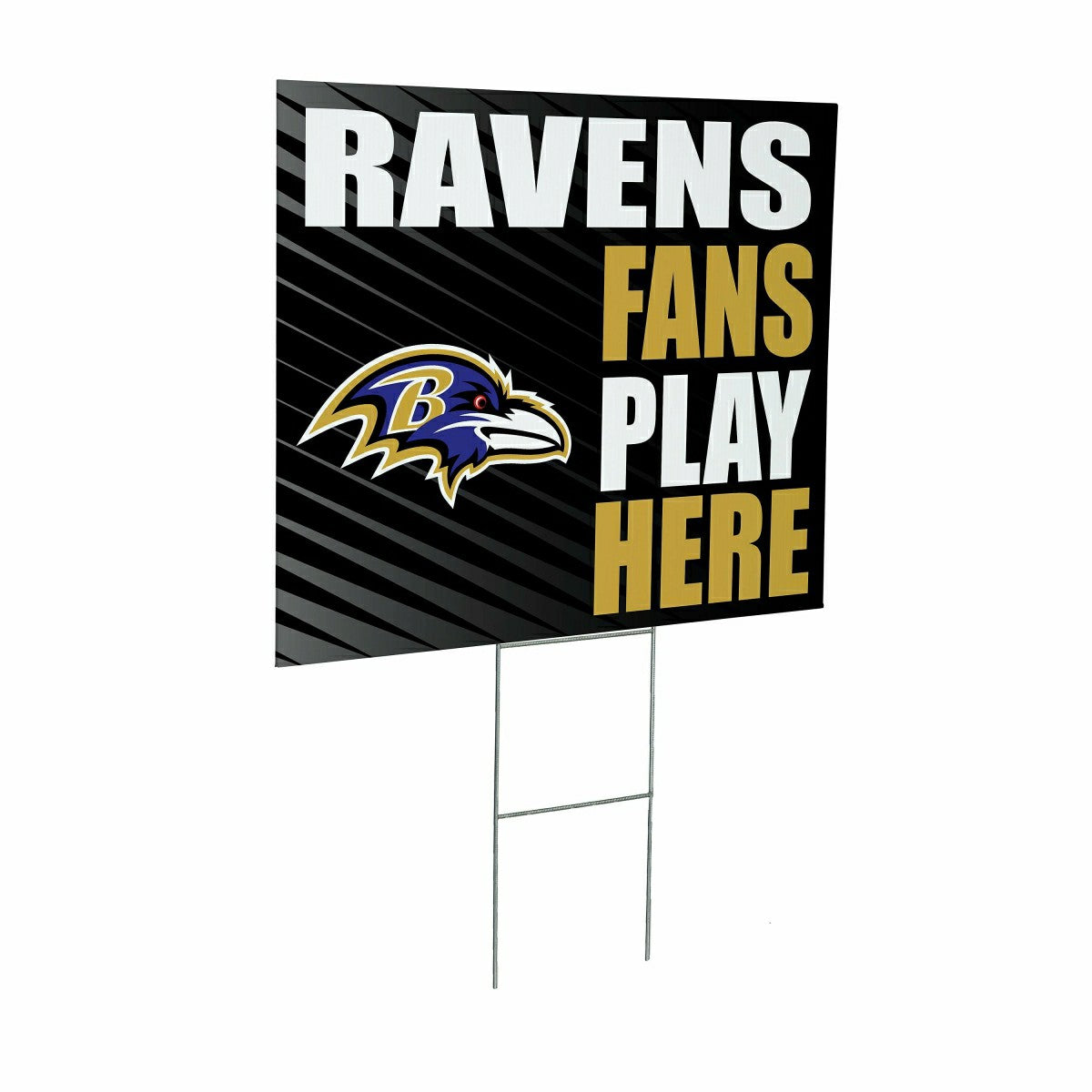 Baltimore Ravens Coroplast Yard Sign "Fans Play Here"