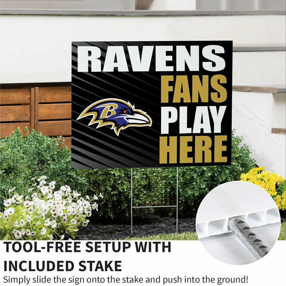 Baltimore Ravens Coroplast Yard Sign "Fans Play Here"