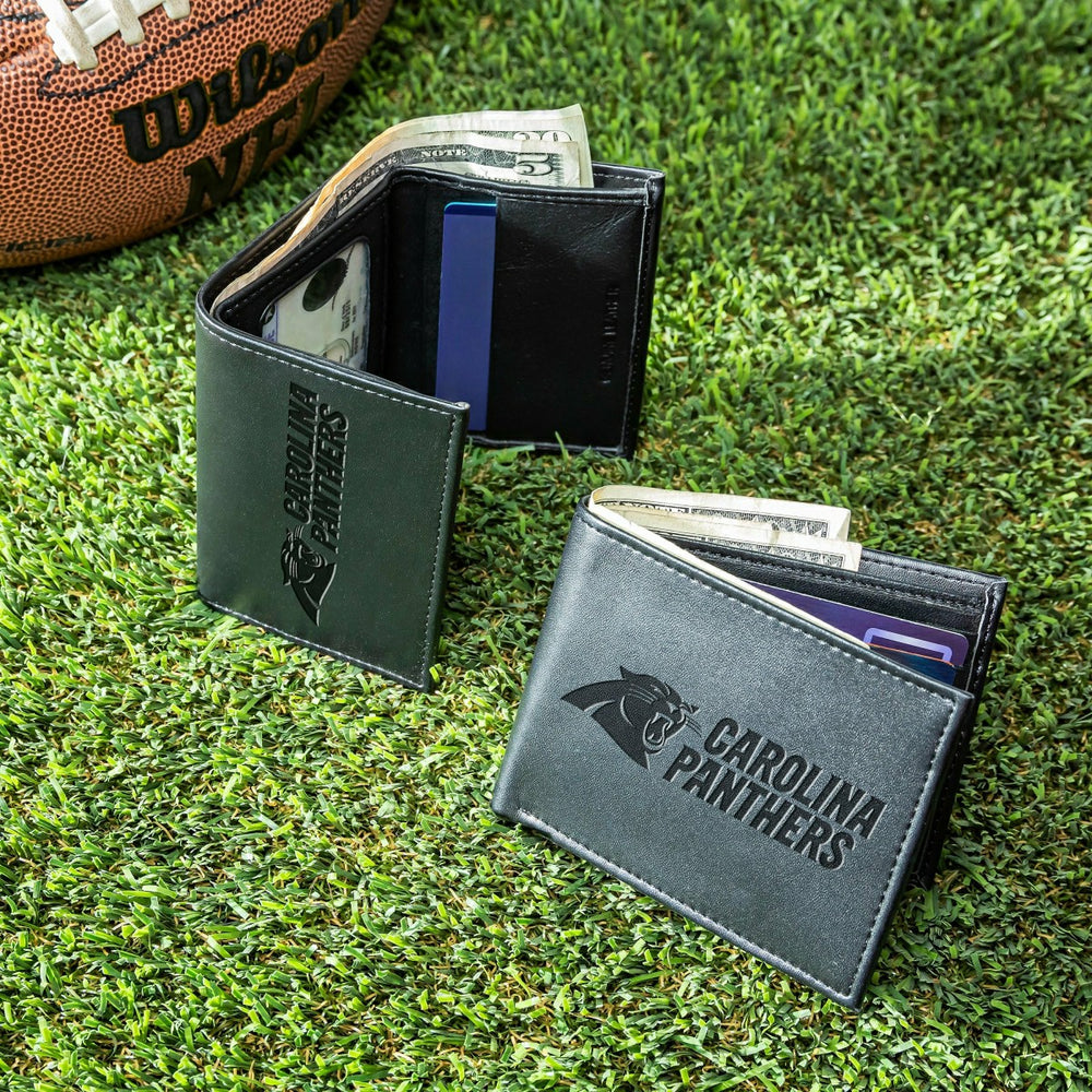 Carolina Panthers, Bi-Fold and Tri-Fold Wallet Gift Set, Black