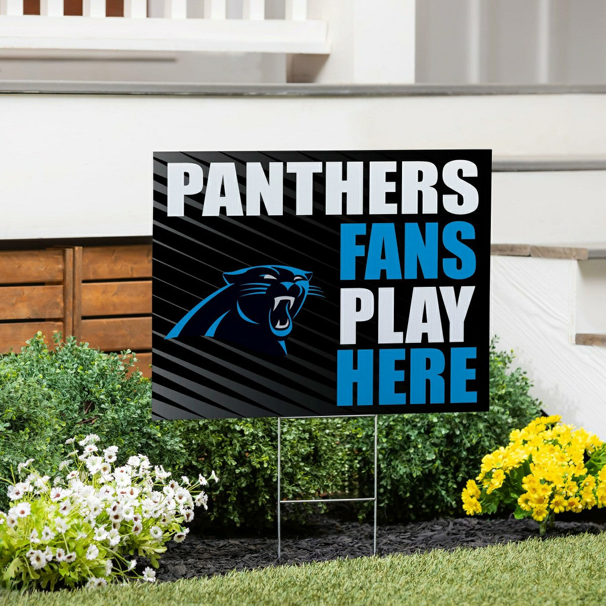 Carolina Panthers Coroplast Yard Sign "Fans Play Here"