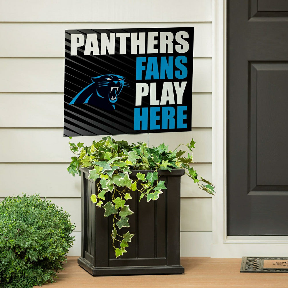 Carolina Panthers Coroplast Yard Sign "Fans Play Here"