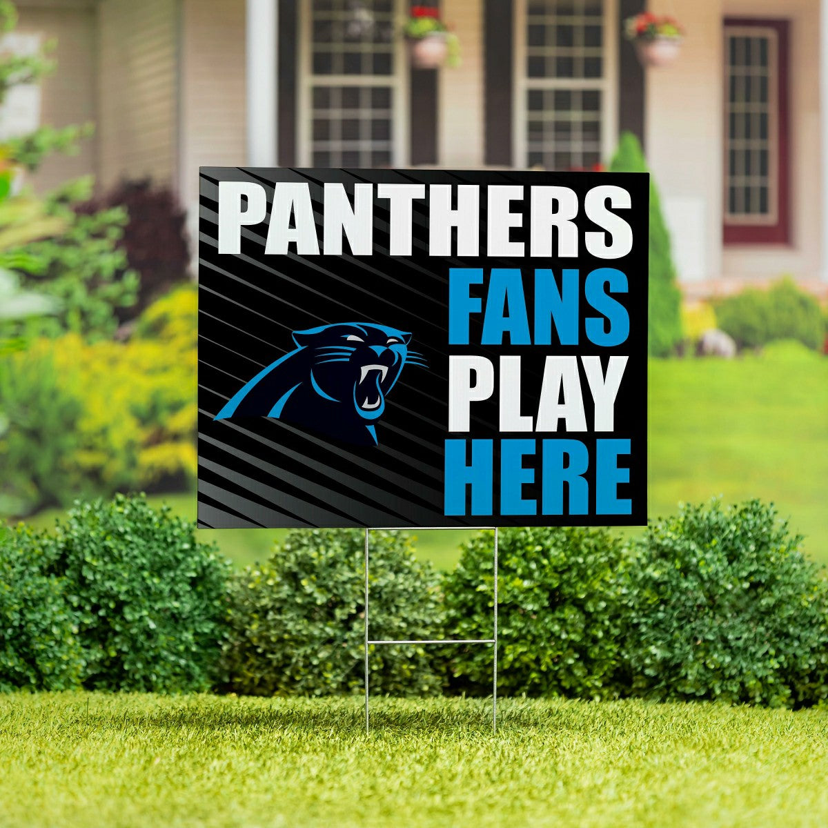 Carolina Panthers Coroplast Yard Sign "Fans Play Here"