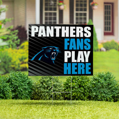 Carolina Panthers Coroplast Yard Sign "Fans Play Here"