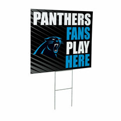 Carolina Panthers Coroplast Yard Sign "Fans Play Here"