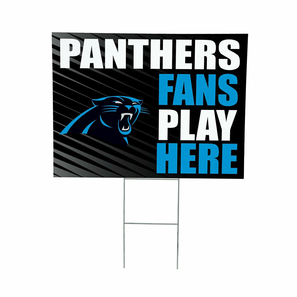 Carolina Panthers Coroplast Yard Sign "Fans Play Here"