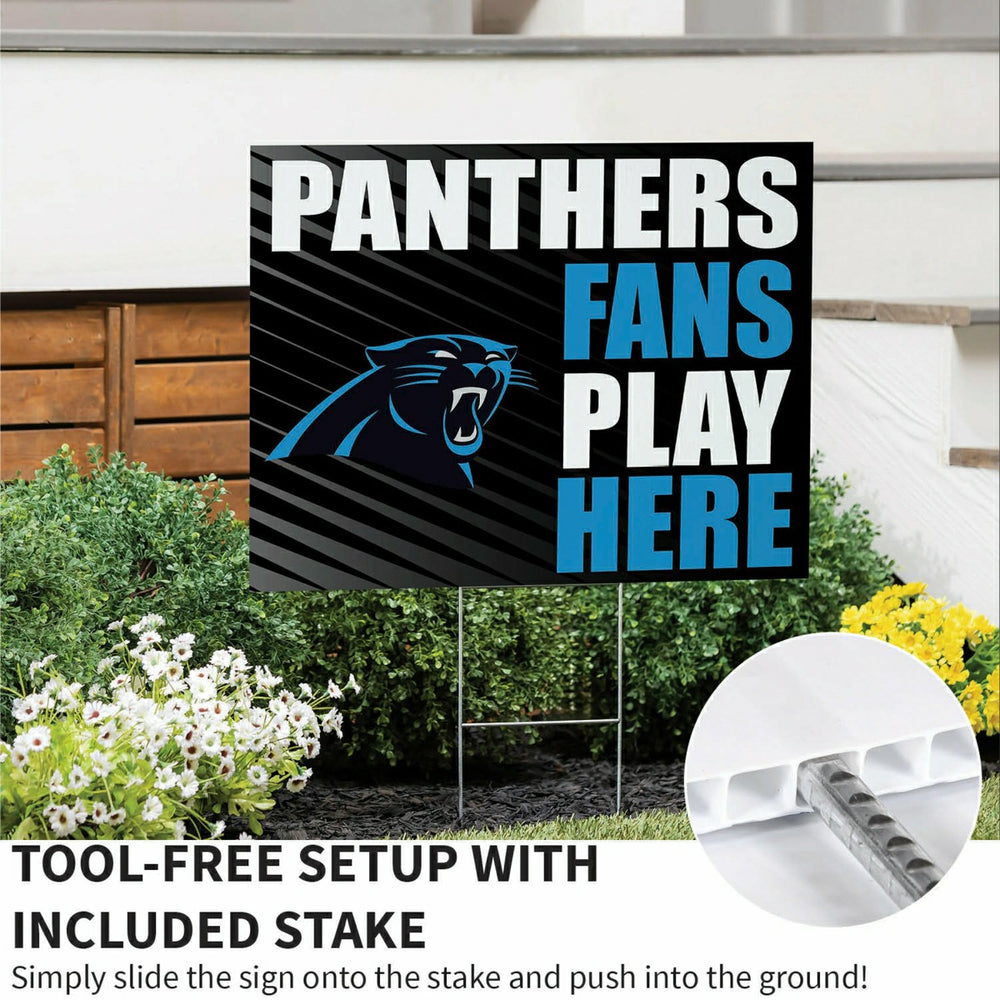 Carolina Panthers Coroplast Yard Sign "Fans Play Here"